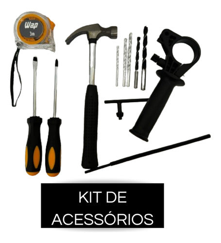 parafusadeira e furadeira de impacto wap wf700k10 3/8'' 700w