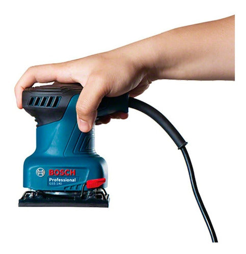 lixadeira profissional orbital bosch professional gss 140 azul 220w 220v