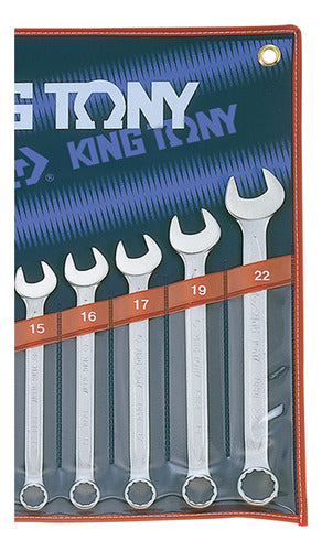 jogo de chave combinada 8 a 22mm 12 peças king tony 1212mr p prateado