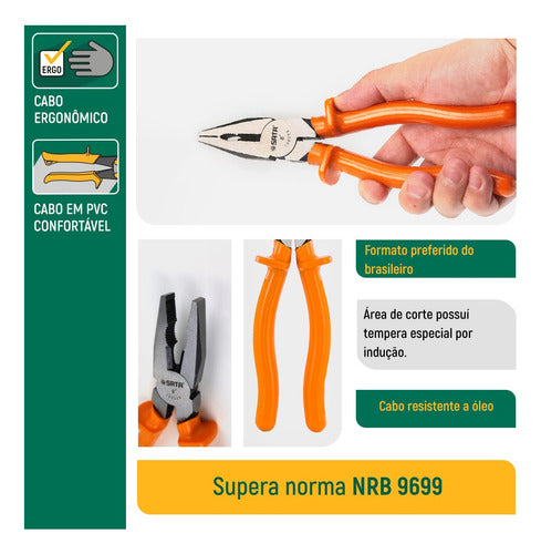 alicate universal isolado 8 1000v st700022l sata