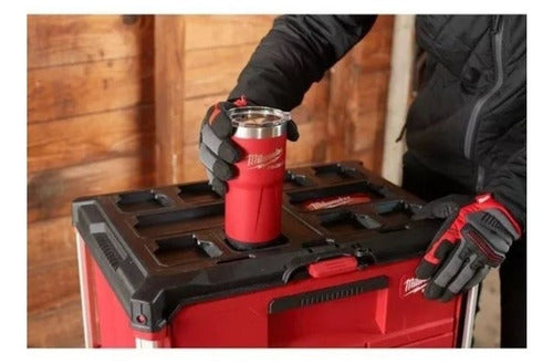 copo térmico vermelho 590ml (20oz) packout milwaukee