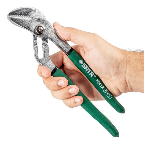 alicate bomba d'água 10 pol aço cromo vanádio sata