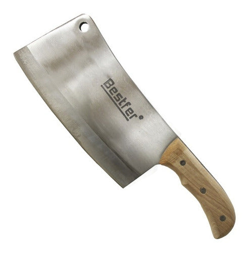 cutelo tipo artesanal aço manganês 8,5 pol full tang bestfer única