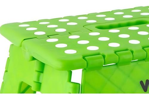 banqueta plástico dobrável verde 22cm vonder antiderrapante verde