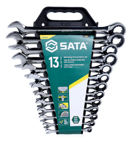 ogo chave combinada catraca 1/4 à 1 13 peças sata crv