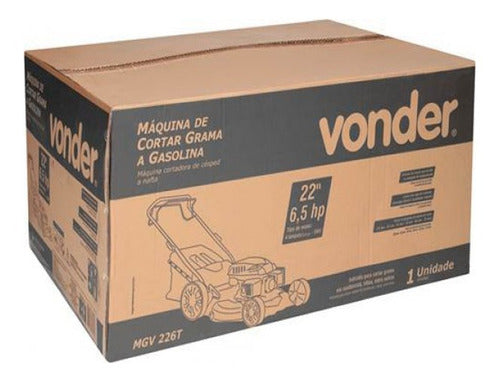 carrinho cortar grama gasolina 22'' 6,5hp tracionado vonder