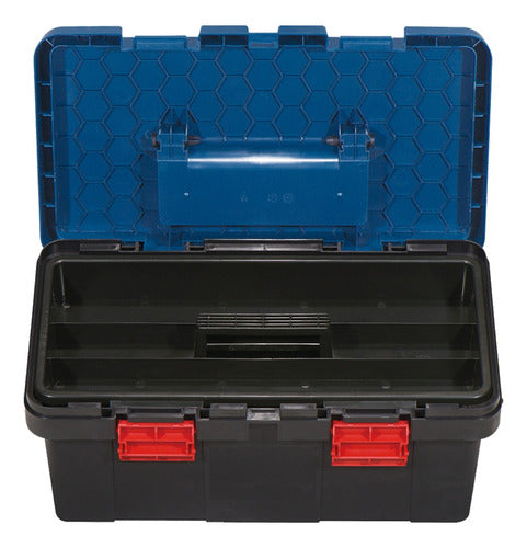 caixa de ferramentas bosch plástico 42x23x19cm preta/azul