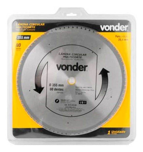 lamina serra circular 355mm 14 80 dentes multicorte vonder