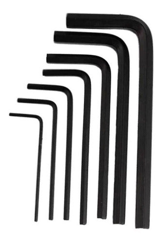 jogo de chave hexagonal curta 1,5 a 6mm 7 peças sata