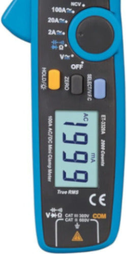 alicate amperímetro digital minipa et-3320a 100a