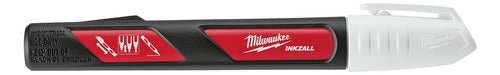 caneta marcador industrial pt media branco inkzall milwaukee