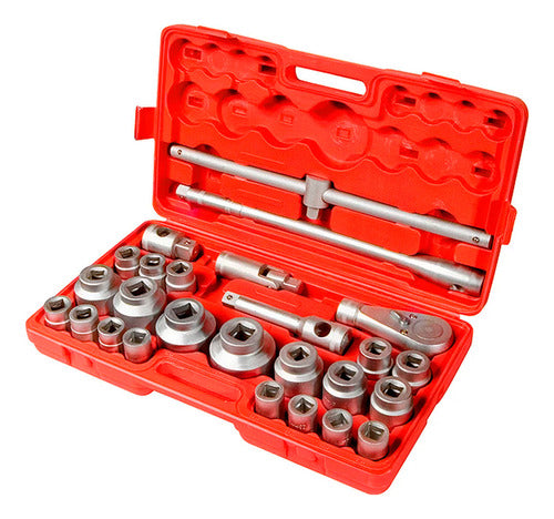 kit de ferramenta jogo de soquete estriado 3/4 26 peças