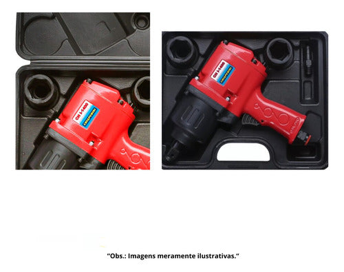 chave de impacto pneumática de 3/4 pol 140kg chiaperini vermelho