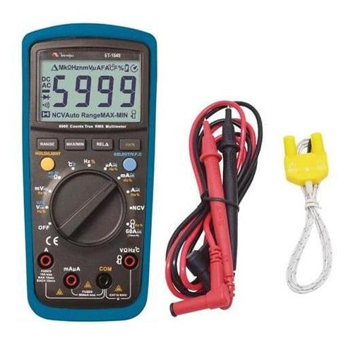 multimetro digital et-1649 minipa 3 5/6 digitos true catiii