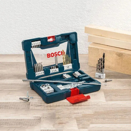 maleta pontas e brocas v-line titanio bosch 48 peças