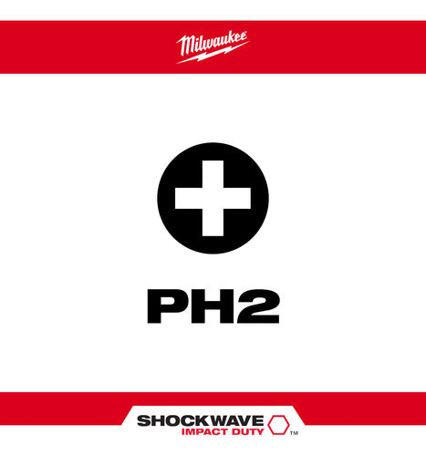 bit philips ph2 x 89mm c/ 5pç - 48-32-4564 - milwaukee