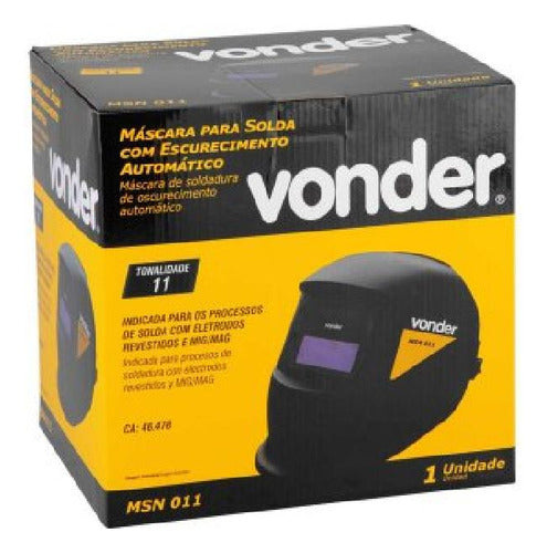 máscara p/solda escurecimento automático ton11 msn011 vonder preto lisa