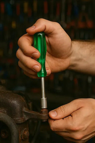 jogo de chaves canhão vazada 4 peças 6 a 10mm vip industrial verde