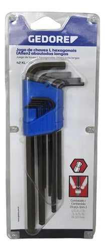jogo chaves allen longas abauladas 1.5mm a 10mm gedore azul