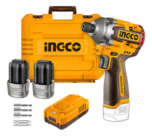 Parafusadeira De Impacto 16v 1/4'' 170nm Cirli16178-9 Ingco Laranja