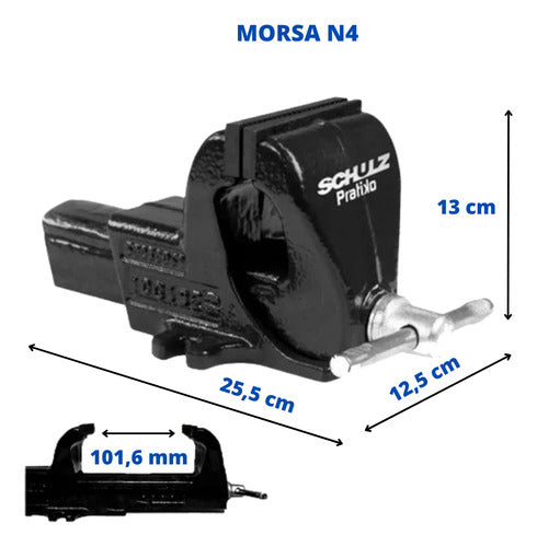 Morsa Torno De Bancada 101mm N°4 Schulz 10010091