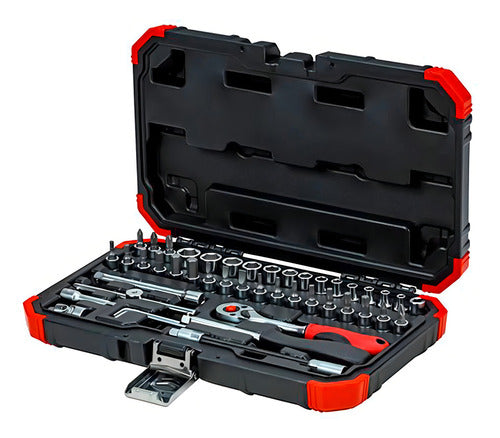 Jogo Soquete Sextavado 1/4'' 4 A 14mm Gedore Red 46 Peças