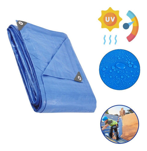 Lona Plástica Azul 3x4 Reforçada Piscina 150micras Ferrari