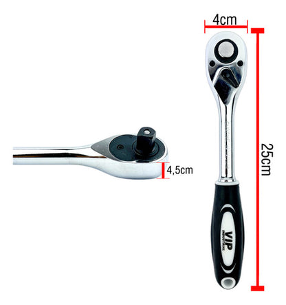 Jogo Soquete Sextavado Catraca Extensor 1/2 Crv 12 Peças