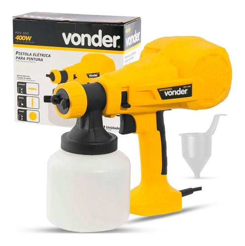 Pistola Elétrica Para Pintura Pev400 Hvlp 800ml Vonder Amarelo/preto