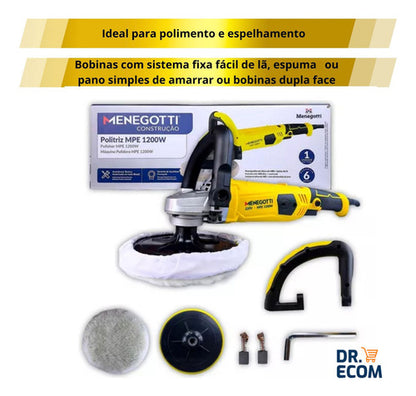 Politriz De Mão Profisssional Mpe 1200w Menegotti 127v/220v