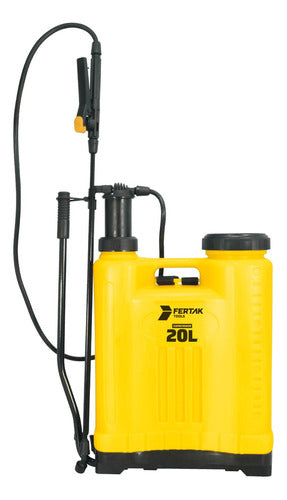 pulverizador 20lt trava gatilho costal regul fertak amarelo