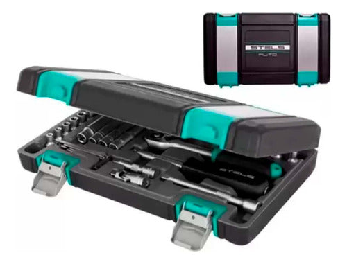 Jogo Soquete 1/4 57 Peças Bits - Stels