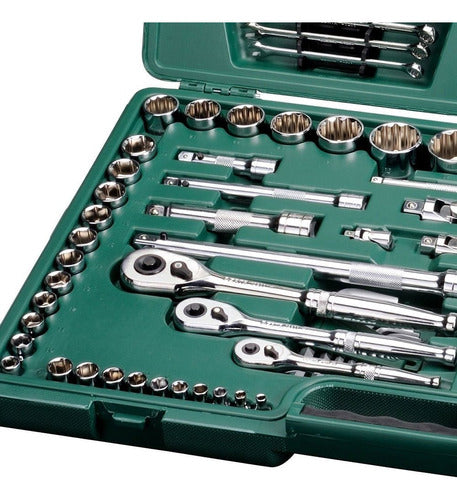 maleta jogo ferramentas completa sata 150 peças mecanico