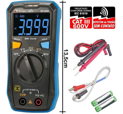Multimetro Digital Compacto Ac/dc Auto Range Et-1050 Minipa