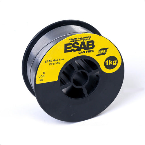 arame para solda mig uso sem gás 0,8mm 1kg - esab gas free