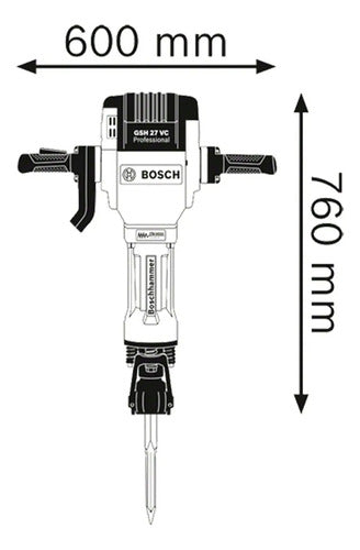 martelo demolidor 30kg 2000w gsh 27 vc bosch 220v azul-marinho 220v