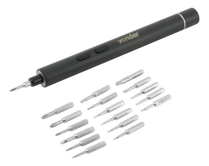 Parafusadeira De Precisão A Bateria 3,7 V Tipo Caneta Vonder Preto 50 Hz/60 Hz