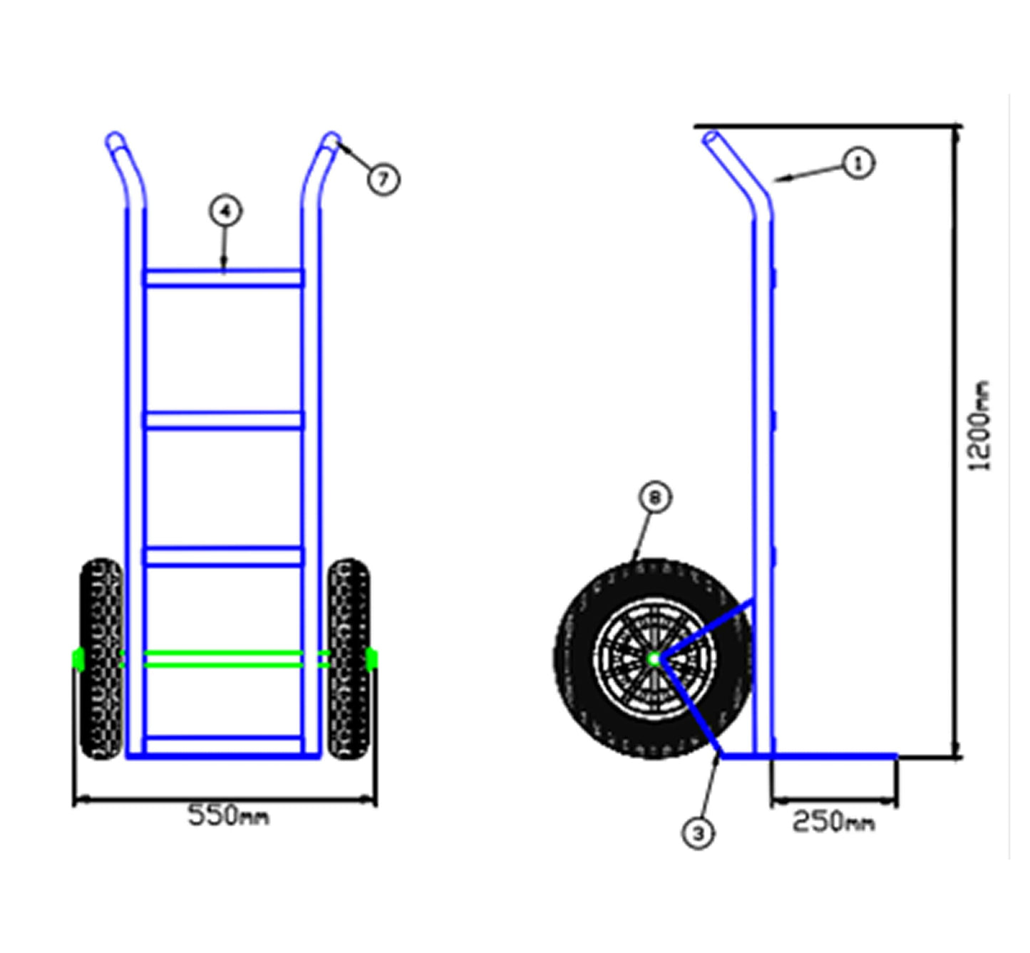 carrinho de armazem 180kg  metalosa - 00174
