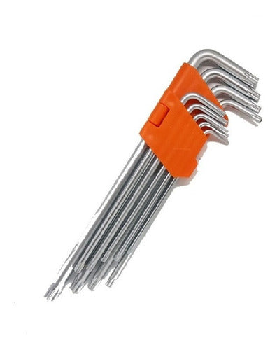 Jogo De Chaves Torx Com Cabo Longa Furo Automotiva Tork Guia