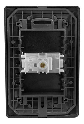 interruptor simples 10a 250v cimento queimado fame onix 10 a 250v cinza