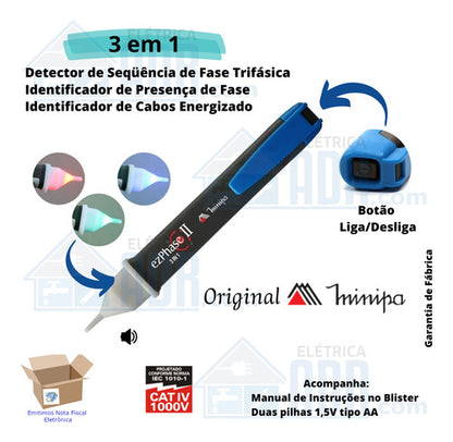 Detector Identificador Sequencia De Fase Ez Phase Ii Minipa