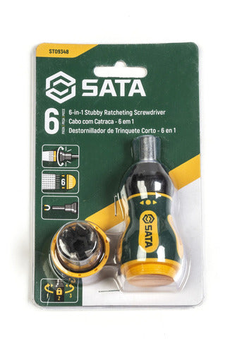 jogo chaves fenda e phillips cotoco c/ catraca 6 peças sata