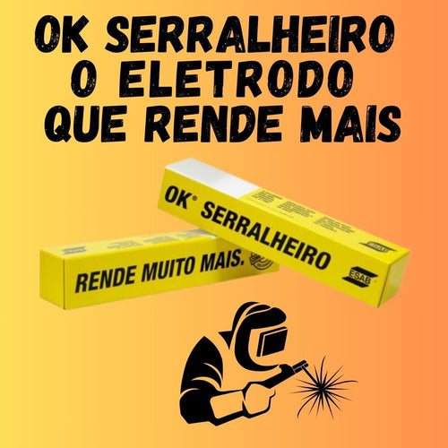 eletrodo esab ok serralheiro e 6013 3,25mm na medida 19 unid