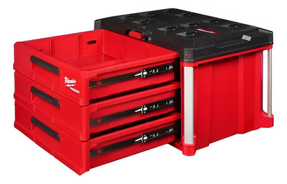 Caixa De Ferramentas 3 Gavetas Packout Milwaukee 48-22-8443 Vermelho