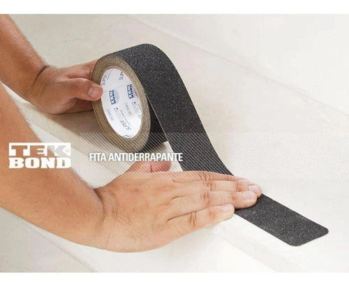 fita antiderrapante autoadesiva preta 50mmx5m tekbond