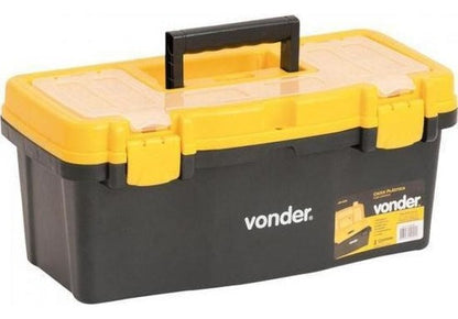 Caixa Plástica Vonder Para Ferramentas 40cm C/ Bandeja Preto