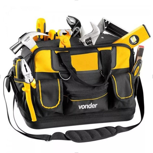Bolsa Em Lona Para Ferramentas Vonder Bl128 Preto/amarelo