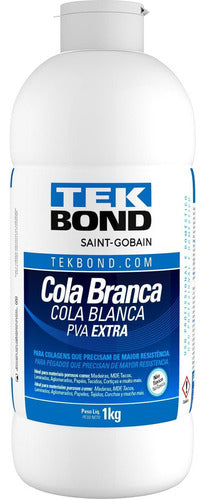 Cola Branca Pva Extra 1kg Artesanato Madeira Tekbond