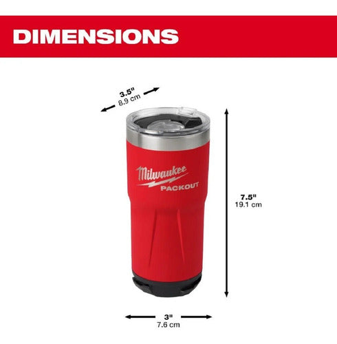 Copo Térmico Vermelho 590ml (20oz) Packout Milwaukee