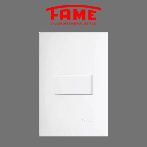 Interruptor Simples 10a Horizontal Habitat Branco Fame 3769